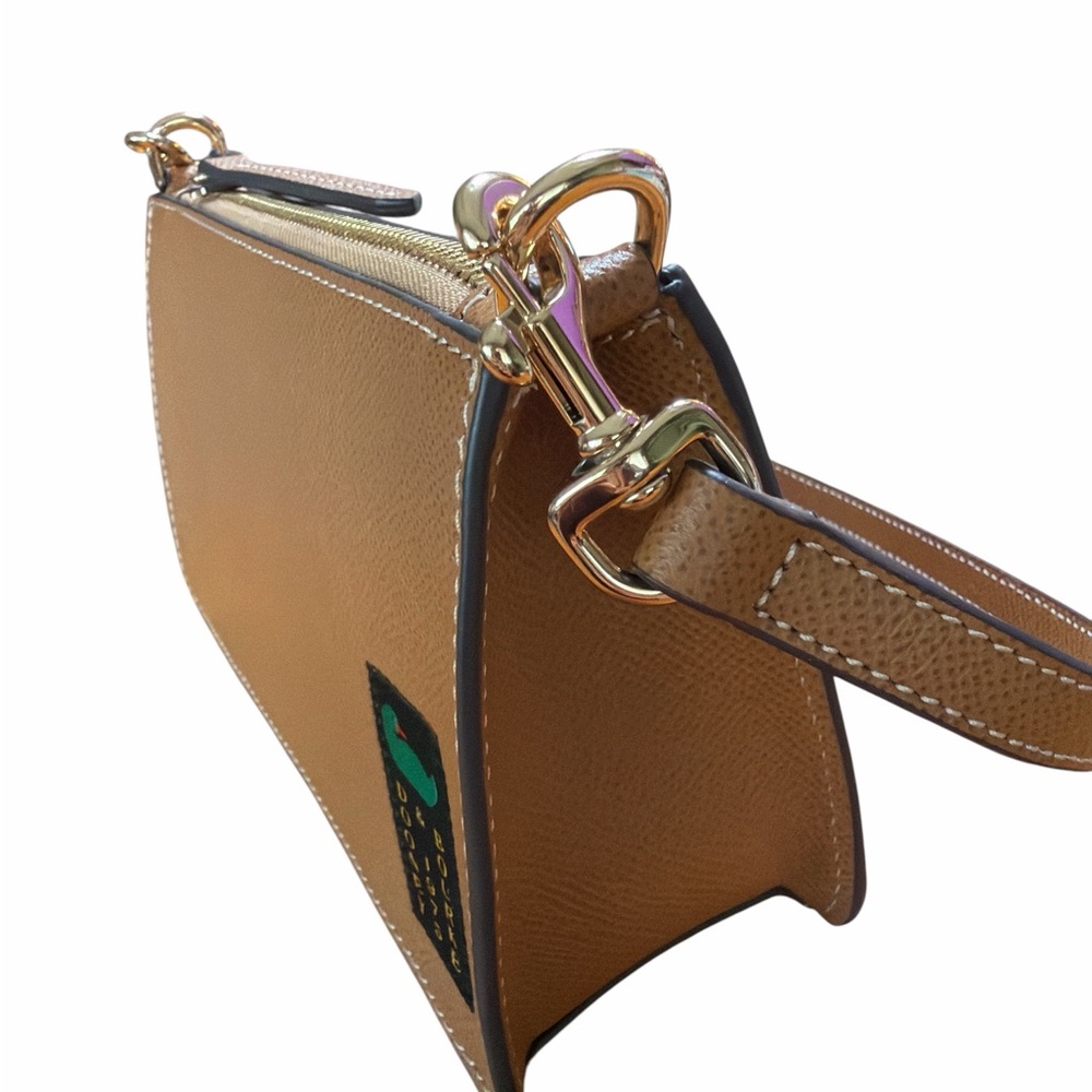 Dooney & Bourke Alpine Demi 20 Caramel Pebble Leather with Duck Logo, NWT - Picture 5 of 8